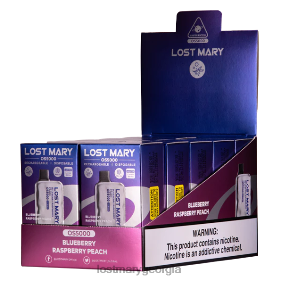 F4XTN19 - LOST MARY Georgia - Blueberry Raspberry Peach LOST MARY OS5000 Luster